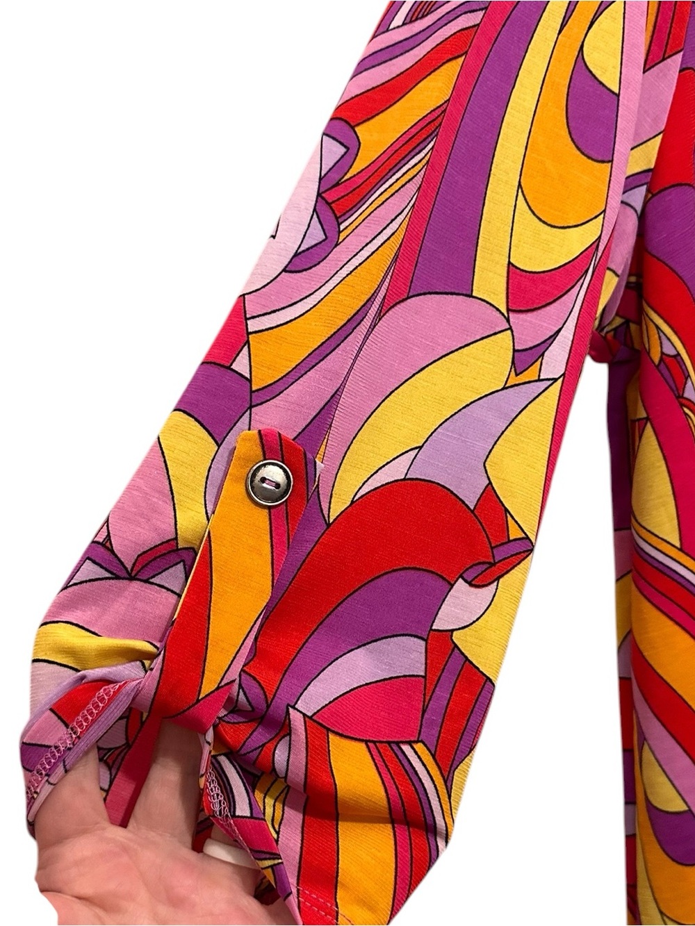 Dear Scarlett Lizzy Pink Multi-Color V-Neck Printed Tunic - Picture 3 of 4